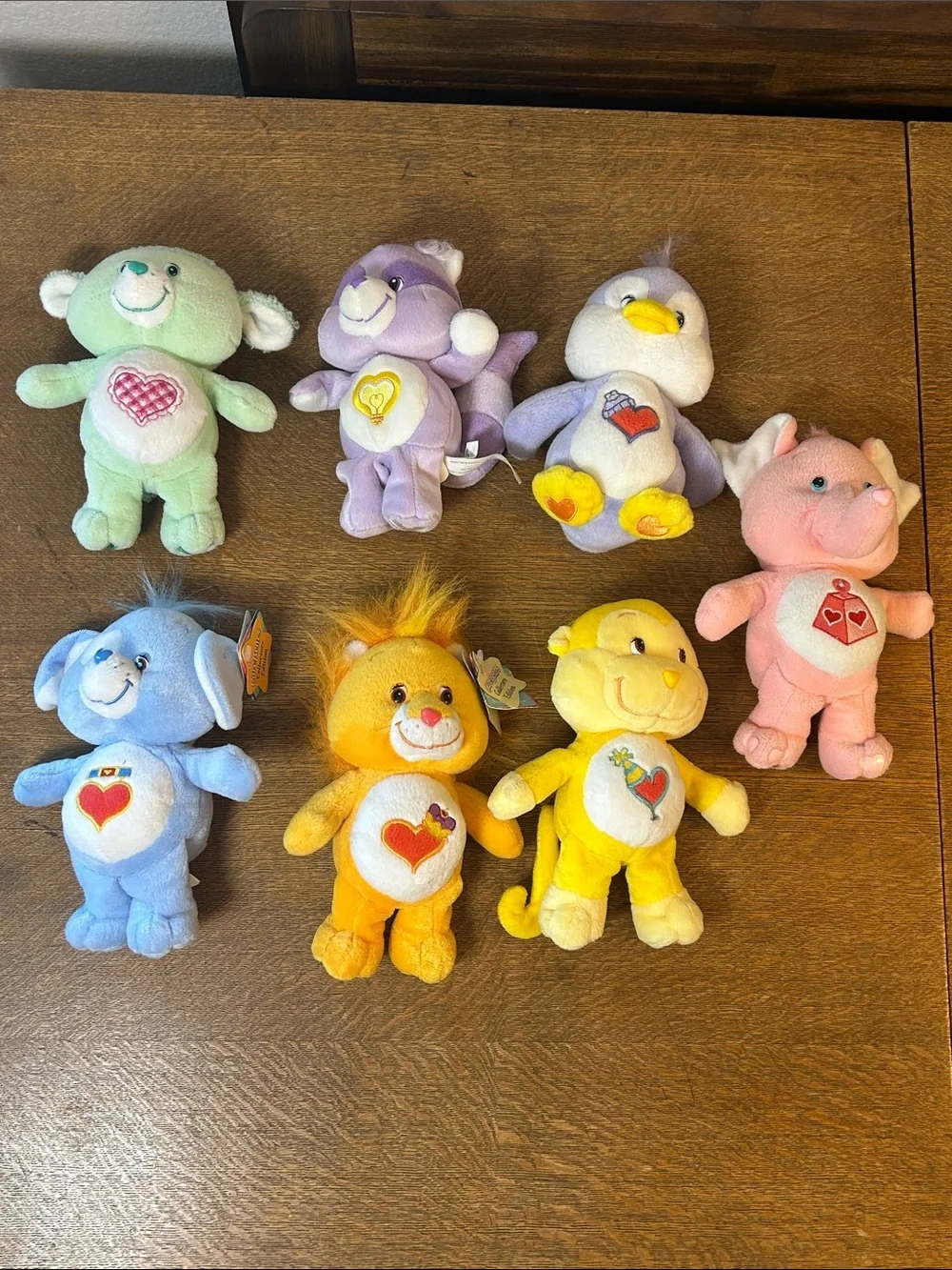 Y2K Vintage Care Bear Cousins bundle of 7 collectible soft plush 8-9” 2 with tag